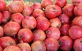 Red pomegranates for sale Royalty Free Stock Photo