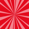 Red Pop Art Retro Background with Sunbeams Royalty Free Stock Photo