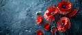 Red Poppies: A Tribute to WWII Valor and Peace. Concept Floral Tribute, Historical Symbolism, World