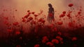 Red Poppy Field A Cinematic Journey Through Time