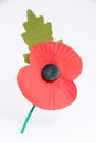 Red poppy used to symbolise Remembrance Sunday Royalty Free Stock Photo