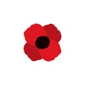 Poppy vector flower memorial symbol world war icon Royalty Free Stock Photo