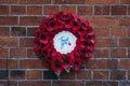 Red poppy wreath with a Royalty Free Stock Photo