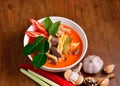 Red pork coconut curry : Delicious and famous Thailand food