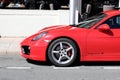 Red Porsche 718 Cayman S - Side View Royalty Free Stock Photo