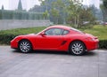 Red Porsche Sport Car Royalty Free Stock Photo