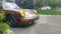 Red Porsche 911 on a street