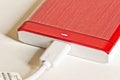 Red portable drive