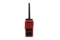 A Red Portable radio or Digital mobile radio or walky talky on white background