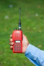 Red portable radio Royalty Free Stock Photo