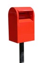 Red post box Royalty Free Stock Photo