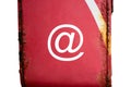 CITES symbol on red post box have the rust on white background Royalty Free Stock Photo