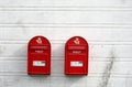 Red post boxes Royalty Free Stock Photo
