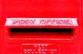 Red Post Office Box Slot Royalty Free Stock Photo