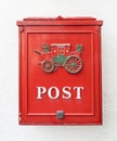 Red postbox Royalty Free Stock Photo