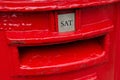 Red postbox Royalty Free Stock Photo
