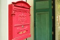 Postbox on the Outside Wall of a Vintage House Royalty Free Stock Photo