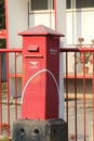 Red postbox Royalty Free Stock Photo