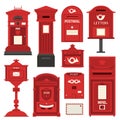 Red Postboxes and Letterboxes Icons