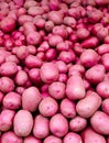 Red potatoes on display Royalty Free Stock Photo