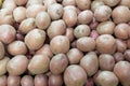 Red potatoes on display Royalty Free Stock Photo