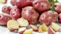 Red Potatoes on White Background Royalty Free Stock Photo