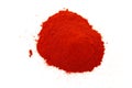 Red powder on white Royalty Free Stock Photo