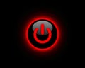 Red power button Royalty Free Stock Photo