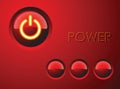 Red power button Royalty Free Stock Photo