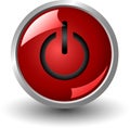 Red power button Royalty Free Stock Photo