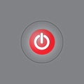 Red power button icon vector Royalty Free Stock Photo