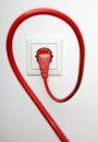 Red power cable Royalty Free Stock Photo