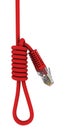 Red power cord into a gallows Royalty Free Stock Photo