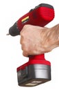Red power drill rote Bohrmaschine Royalty Free Stock Photo