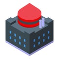 Red power plant icon isometric vector. Nuclear energy Royalty Free Stock Photo