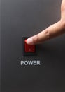 Red power switch Royalty Free Stock Photo