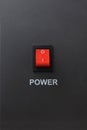 Red power switch Royalty Free Stock Photo