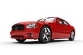 Red Powerful Car Royalty Free Stock Photo