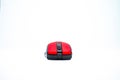 Red Precision: Stylish Mouse on White