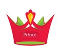 Red prince crown Royalty Free Stock Photo