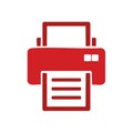 Red Printer Illustration Document Printing Machine Office Equipment Royalty Free Stock Photo