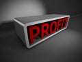 Red PROFIT 3d word on dark background. Business success concept Royalty Free Stock Photo