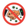 No handshake icon. Vector illustration isolated on white background Royalty Free Stock Photo