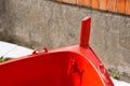 Red Prow of Rowing Boat Royalty Free Stock Photo