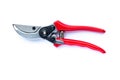Red pruning shears isolated on white background Royalty Free Stock Photo