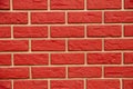Red pseudo-brick wall
