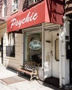 Red psychic sign in the East Village, Manhattan, New York City Royalty Free Stock Photo