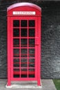 Red public telephone booth Royalty Free Stock Photo
