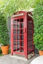 Red public telephone booth Royalty Free Stock Photo