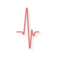 Red pulse line illustration Royalty Free Stock Photo